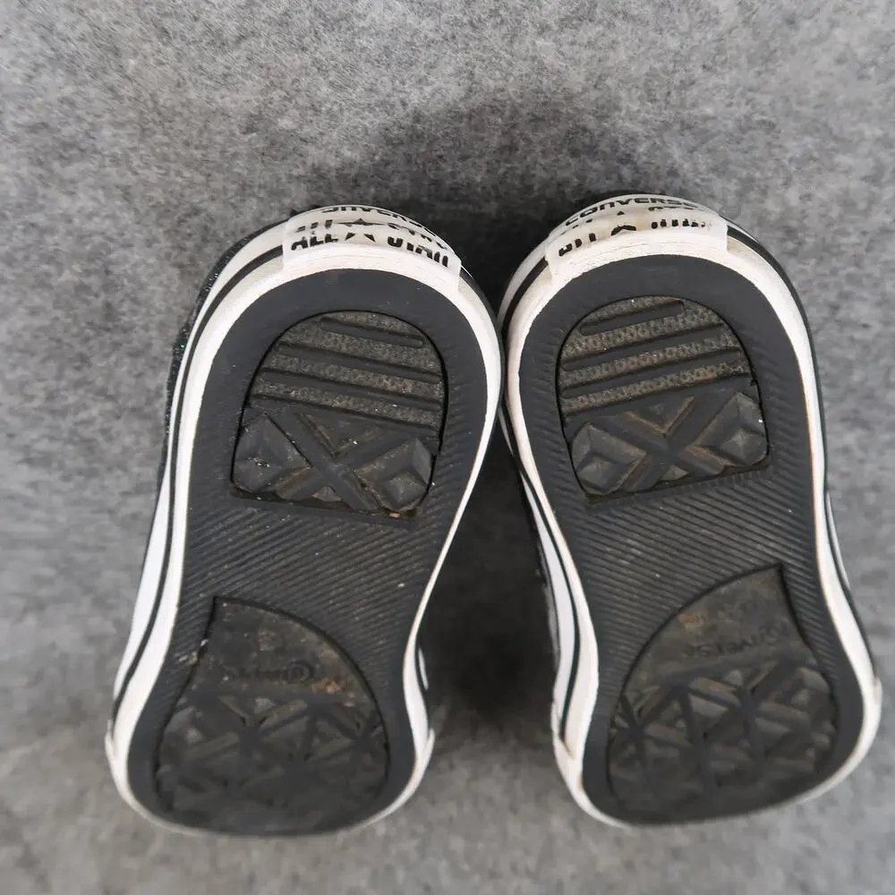 Converse Shoes Kids 2 Sneakers All Star Lace Up Casual Glitter Trainers Active